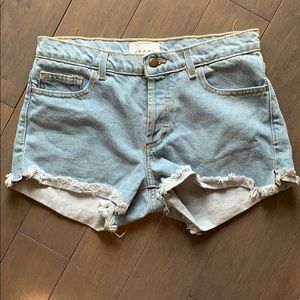 American Apparel Cutoff Light Blue Denim Shorts 26